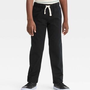 CAT & JACK · TODDLER BOYS' BLACK WOVEN PULL-ON JOGGERS - 4T